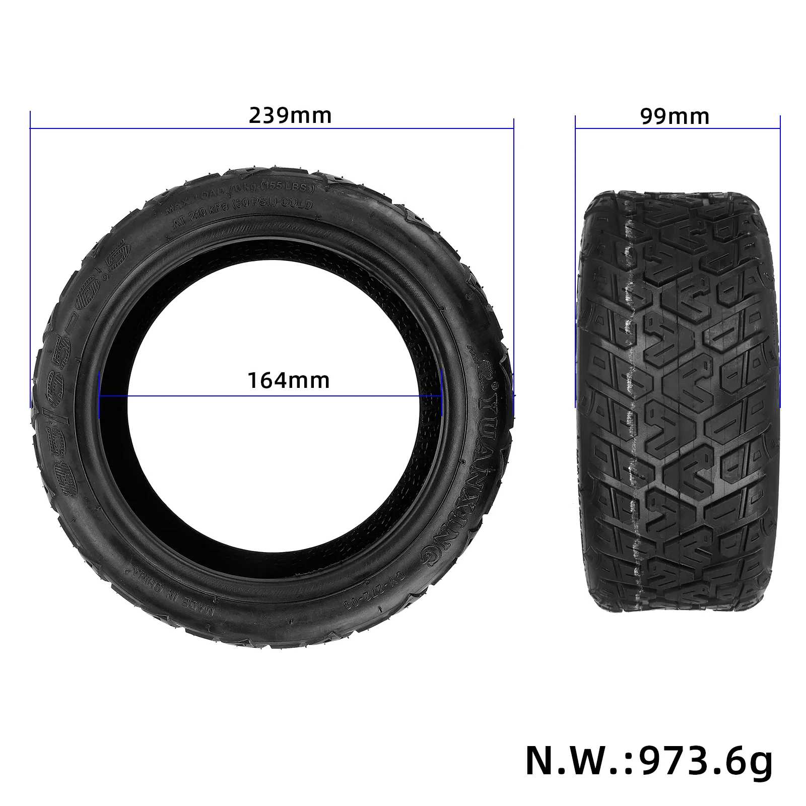 საბურავი - [85/65-6.5], 10x3, Ø240x85mm - Yuanxing with Gel [084]