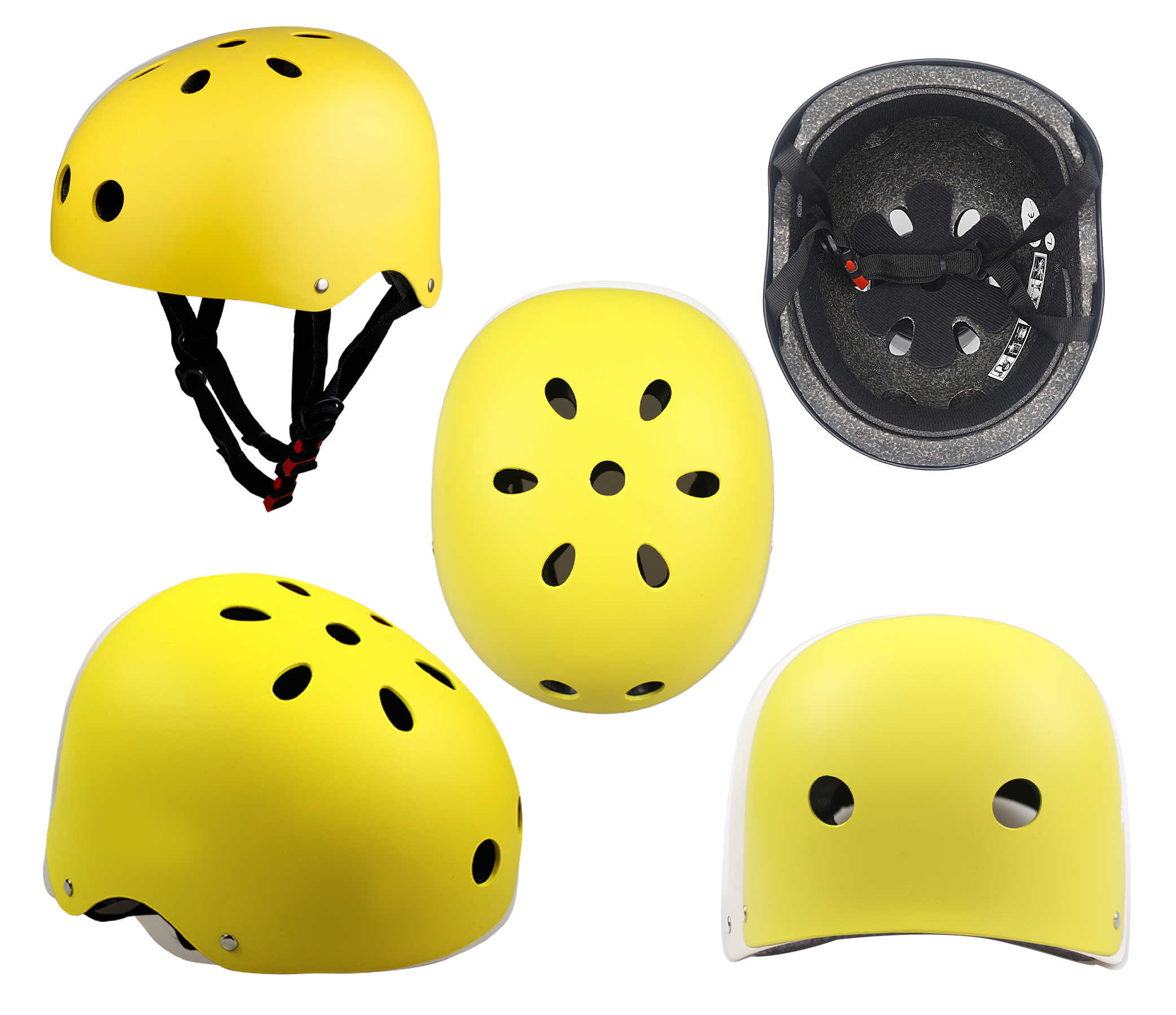 M ზომის ყვითელი მრავალპუნქტიანი ჩაფხუტი [121]