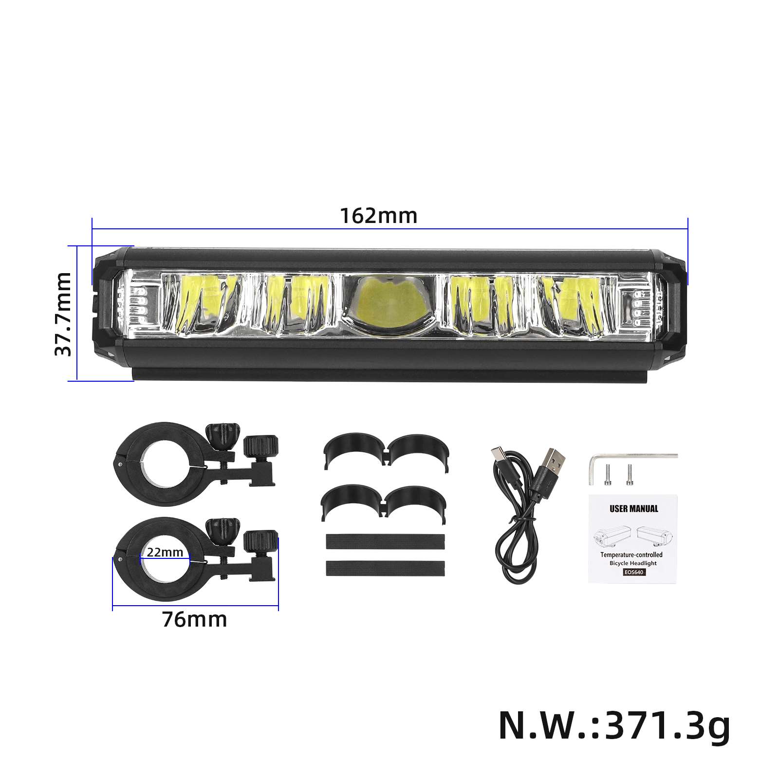 8000mAh ძლიერი წინა განათება - 640 model [417]