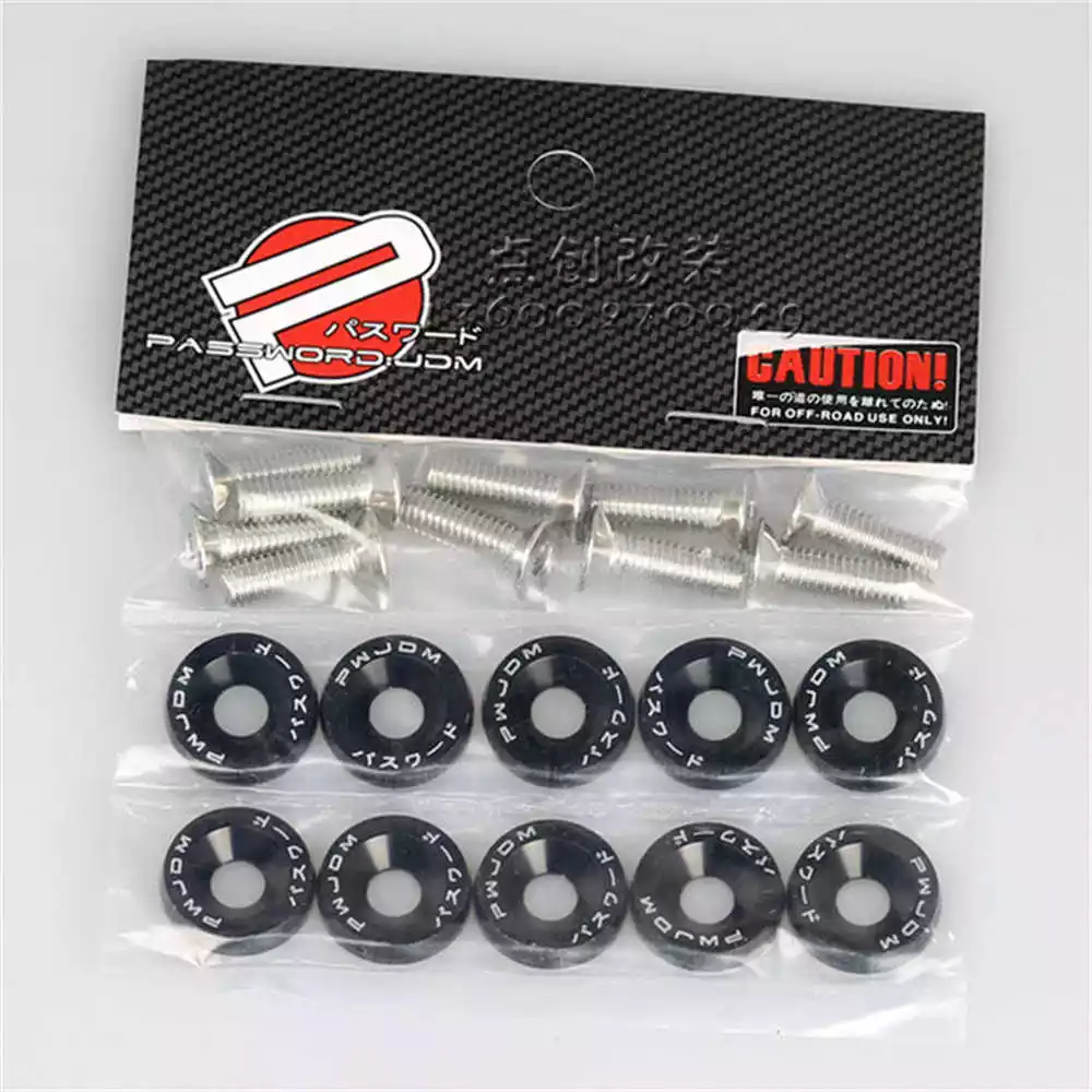 დეკორატიული M6 ზომის საყელური - შავი - 1 ცალი [493]